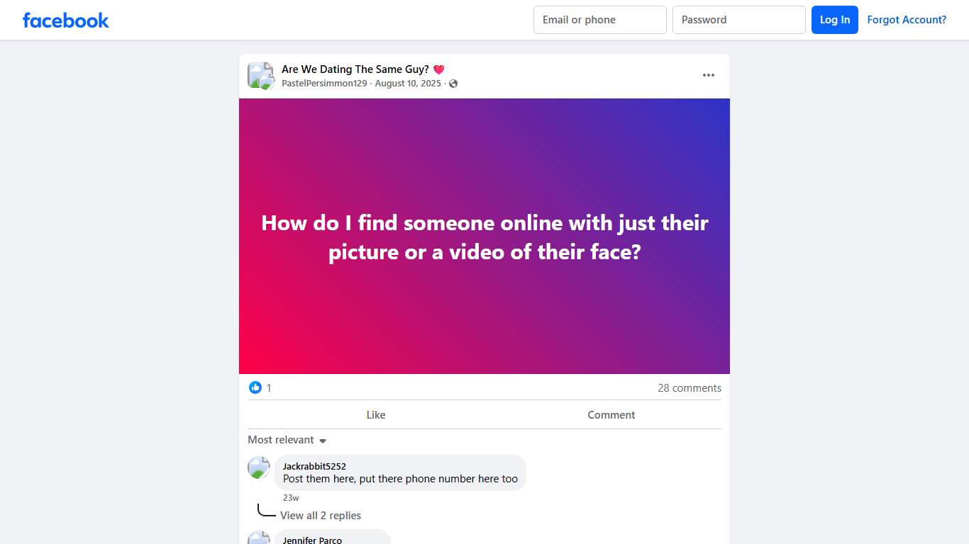 Are We Dating The Same Guy? ❤️ | How do I find someone online with just their picture or a video of their face | Facebook